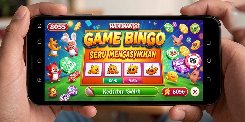 Tampilan gameplay seru dari aplikasi Bingo 8055.