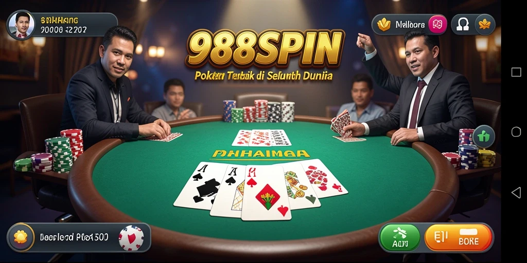 Gameplay seru dan menantang di 988SPIN, aplikasi poker terbaik.