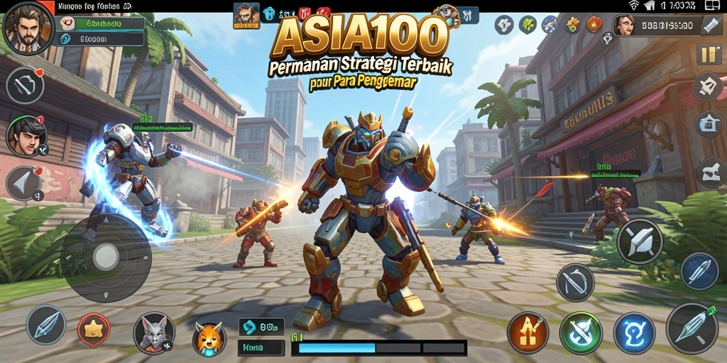 Tampilan gameplay mendebarkan dari ASIA100 saat pertempuran strategis.
