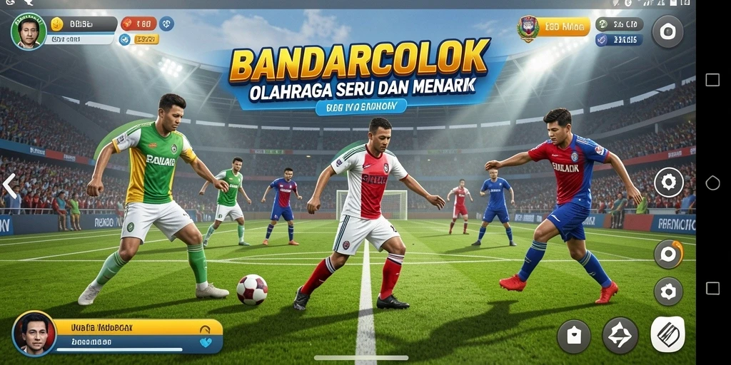 Tampilan gameplay menarik dari BANDARCOLOK yang penuh aksi olahraga.