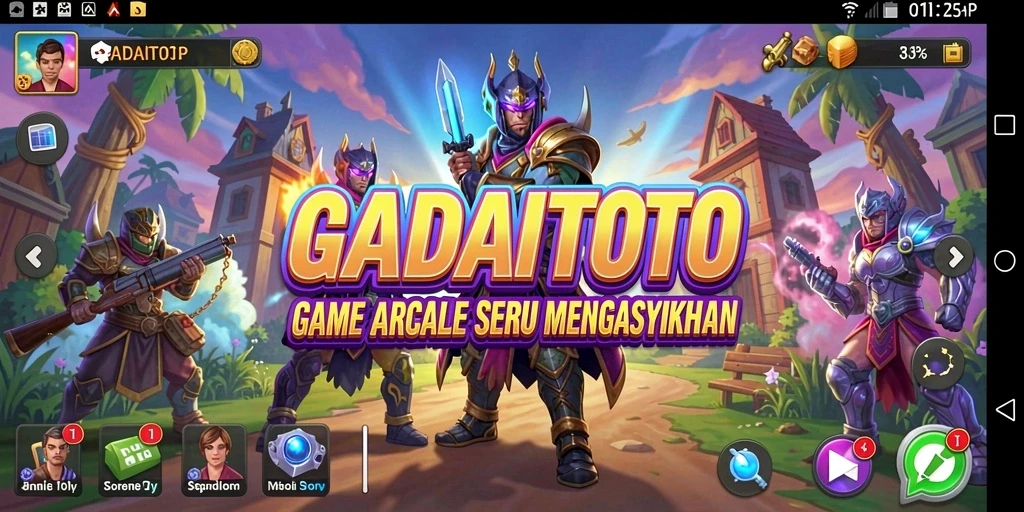 Screenshot gameplay GADAITOTO menampilkan karakter yang sedang beraksi di level menantang.