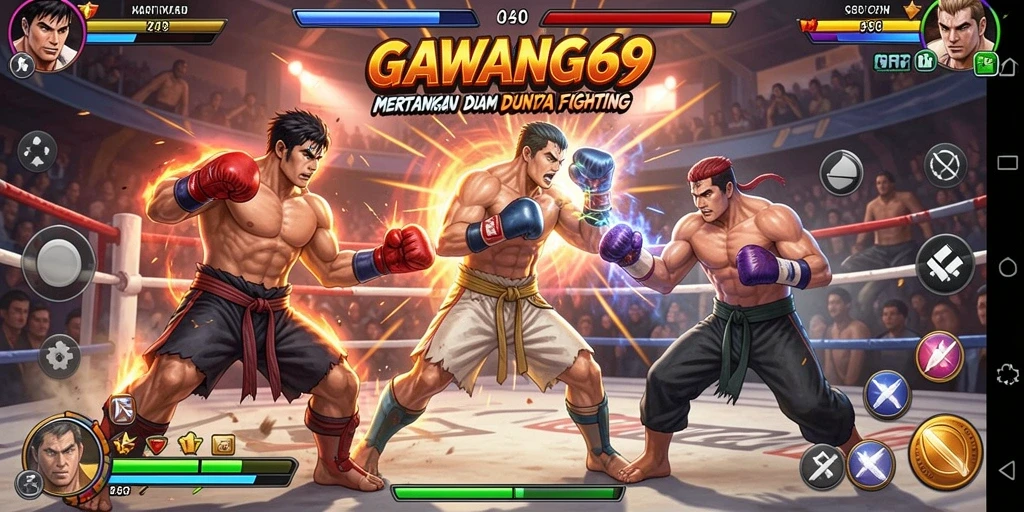 Gameplay GAWANG69 menampilkan pertarungan seru dan karakter yang beragam.