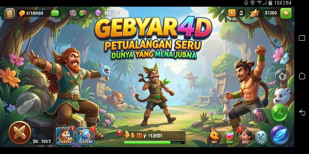 Tampilan gameplay <strong>GEBYAR4D</strong> yang menakjubkan saat menjelajahi dunia petualangan.