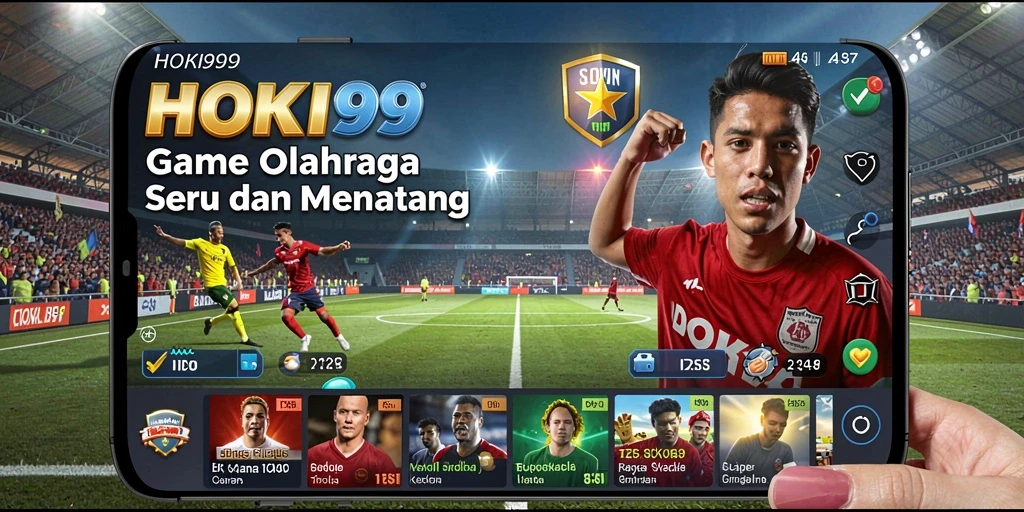 Tangkapan layar menunjukkan aksi seru dalam permainan olahraga.