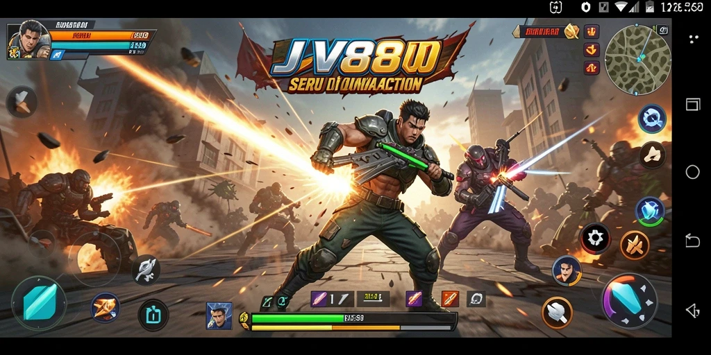 Tangkapan layar gameplay JV88 yang penuh aksi dan seru.