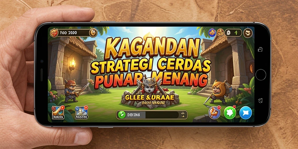 Gambaran gameplay KAGANDAN dengan strategi yang intens.