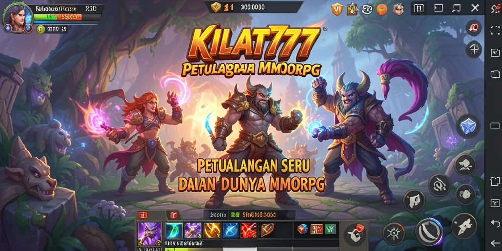 Tangkapan layar menunjukkan aksi seru di KILAT777 dengan gameplay MMORPG yang dinamis.