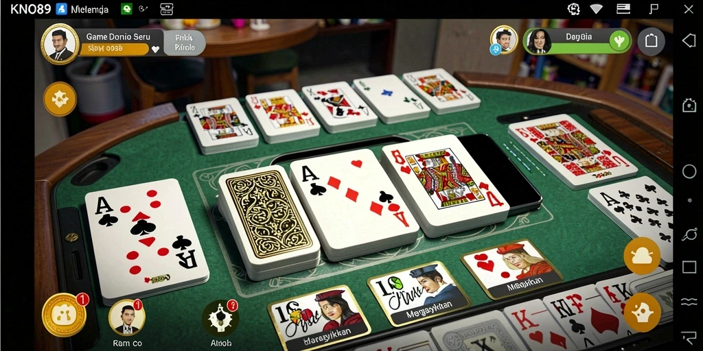 Tampilan gameplay <strong>KNO89</strong> saat seru bermain Domino dengan teman-teman.
