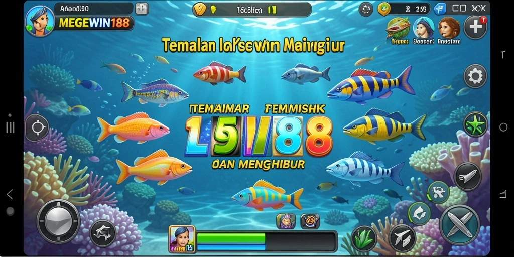 Tampilan gameplay seru dari MEGEWIN188 saat menembak ikan.