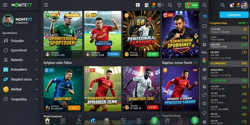 Gameplay MONTE77 saat bertaruh di berbagai cabang olahraga.