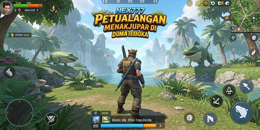 Tampilan gameplay Open World yang menakjubkan dalam NEX777.