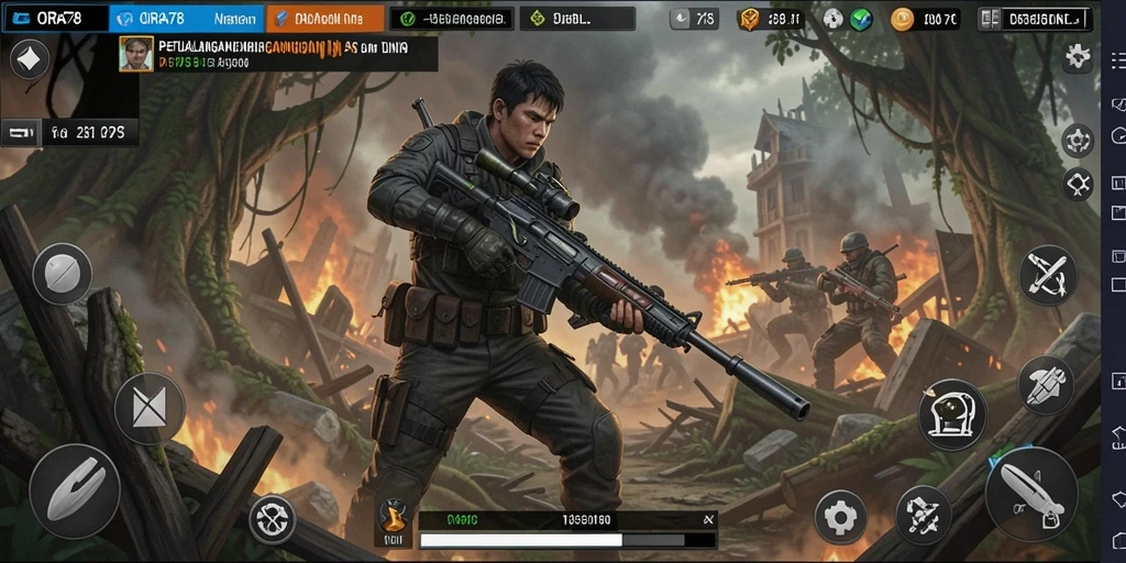 Tampilkan gameplay mendebarkan dalam ORA78 dengan aksi pertempuran seru.