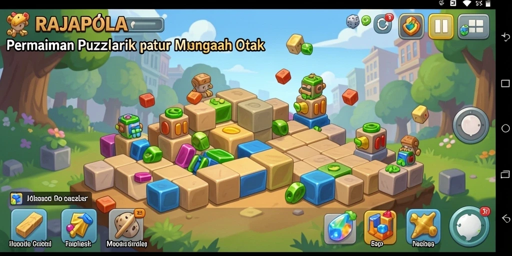 Screenshot utama RAJAPOLA menampilkan gameplay puzzle yang memikat.