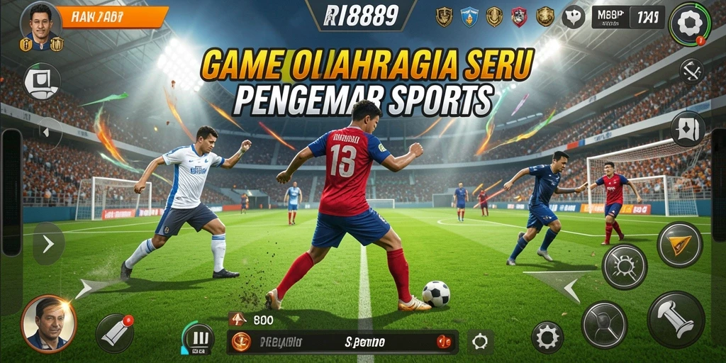 Tampilan screenshot utama RI889 menampilkan aksi seru dalam permainan olahraga.
