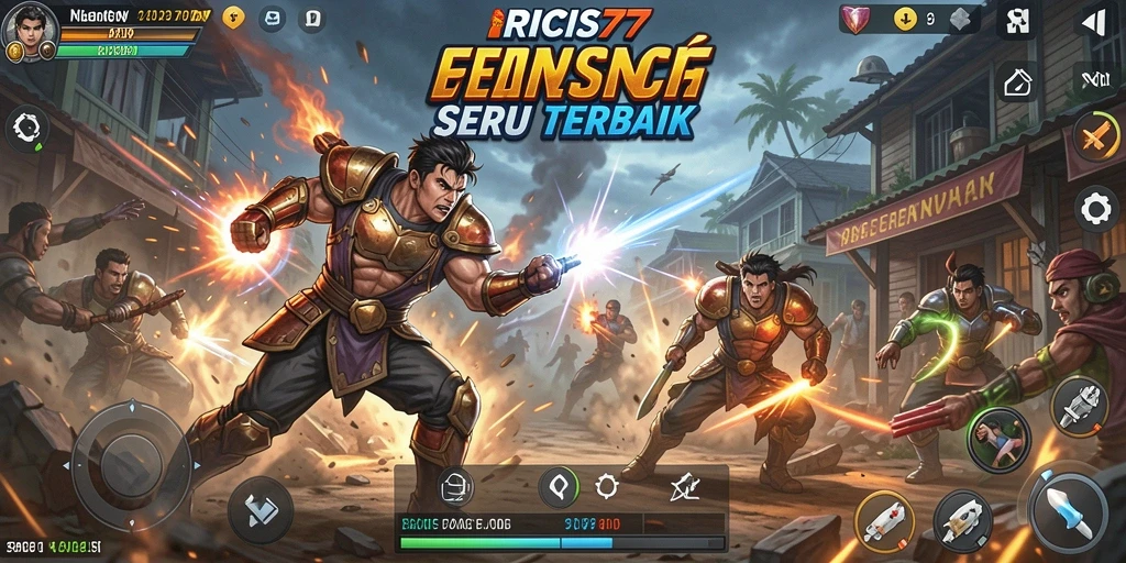 Gameplay RICIS77 dengan aksi pertarungan sengit.