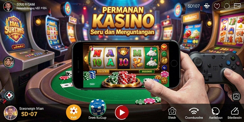 Screenshot SD107 menunjukkan aksi gameplay kasino yang mendebarkan dan grafik yang memukau.