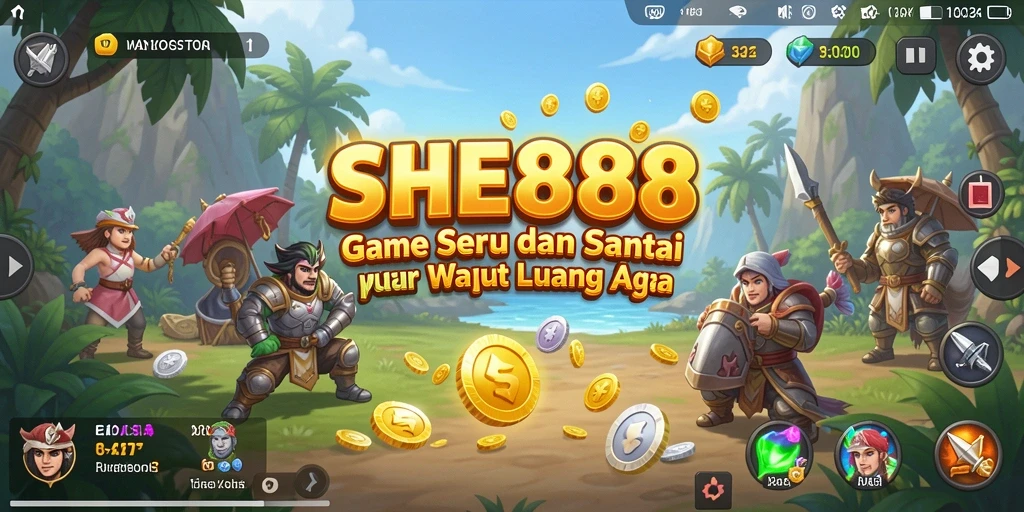 Tampilan gameplay seru dan menarik di SHE888.