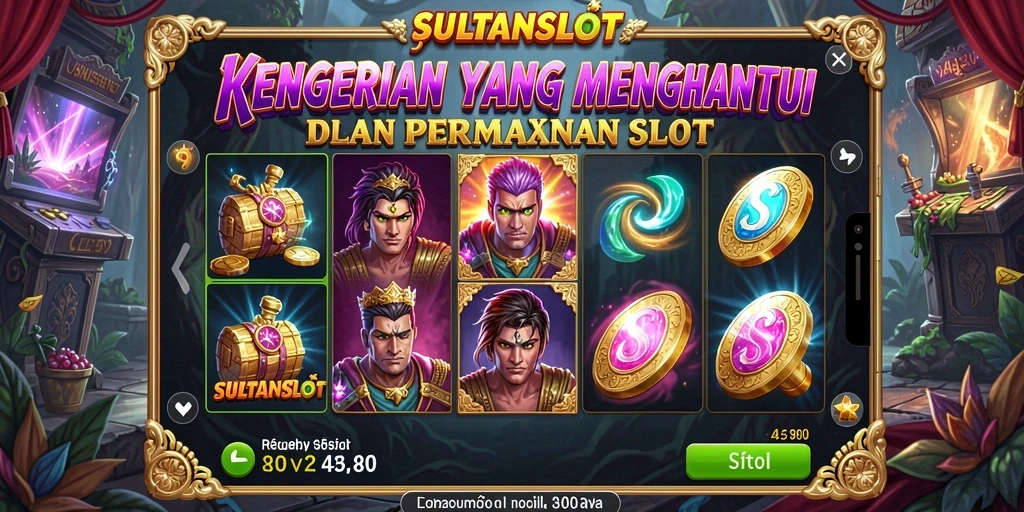 Screenshot gameplay SULTANSLOT dengan tampilan menegangkan dan atmosfer horor.