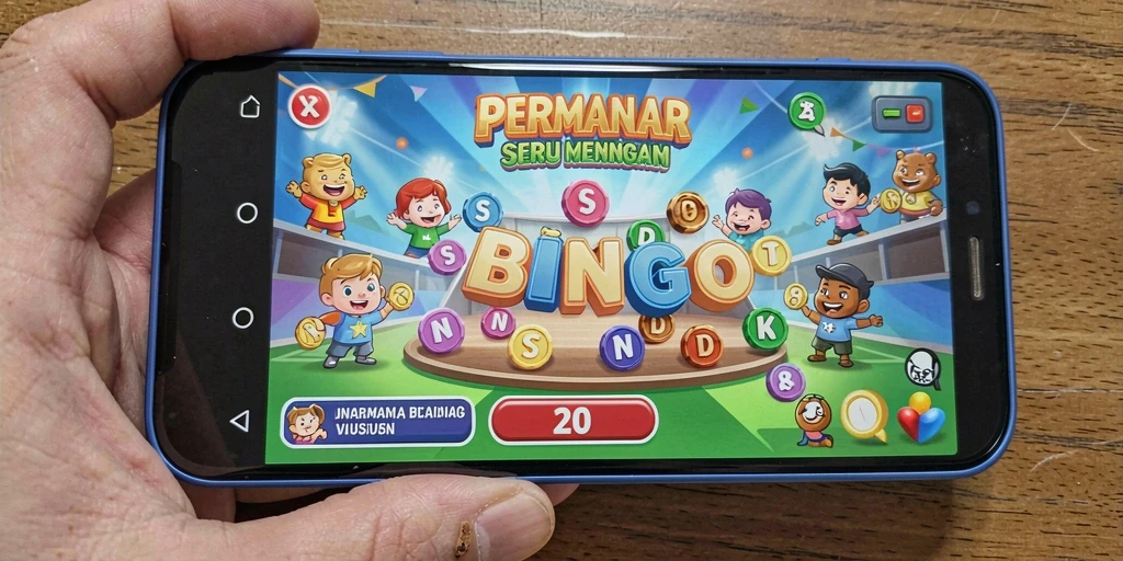 Menampilkan gameplay seru dalam permainan Bingo T6.