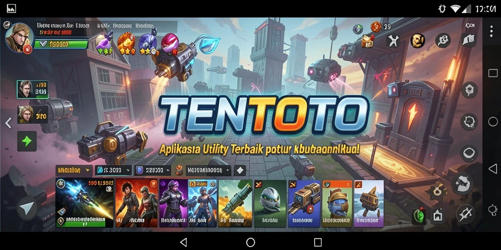 Tampilan antarmuka pengguna TENTOTO yang sederhana dan intuitif.
