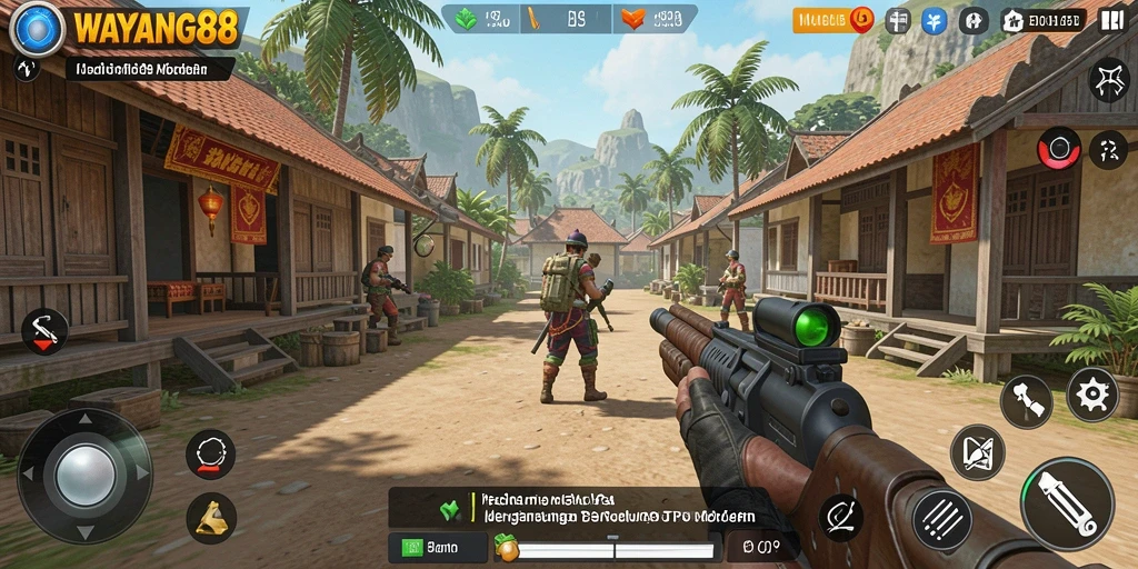 Menampilkan aksi seru dalam game TPS yang mendebarkan.