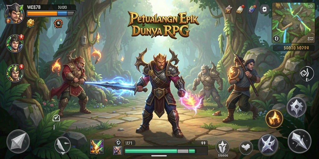 Screenshot gameplay WE878 yang menampilkan aksi RPG yang seru.