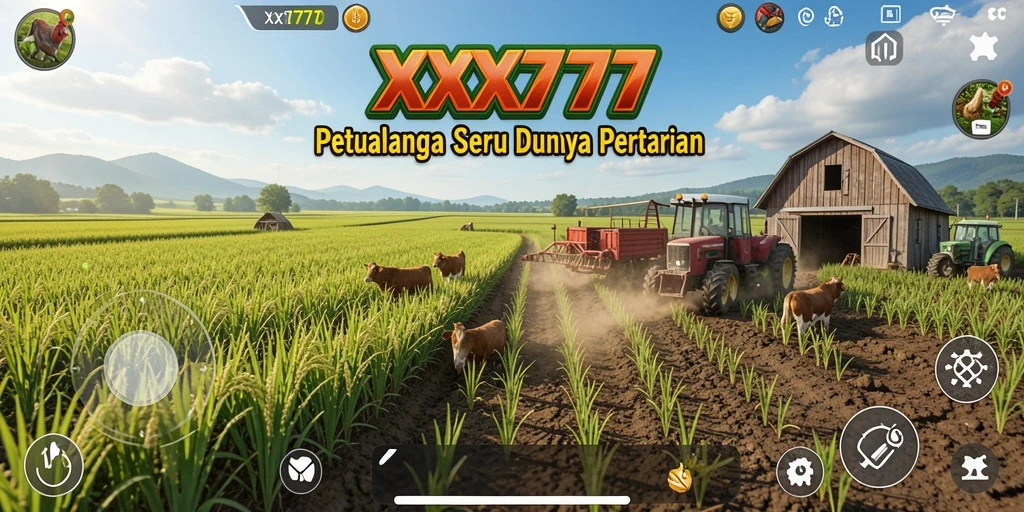 Tampilan gameplay XXX777 yang memukau dalam dunia pertanian.